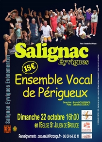 Affiche ChoraleSalignac_2023 à Salignac-Eyvigues 2023