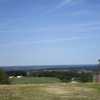 Vue sur les coteaux en sortant de Labadie