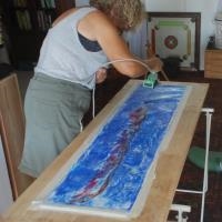 Peinture au fer chaud