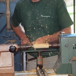  l'atelier du tourneur sur bois de buis aux jardins de Marqueyssac