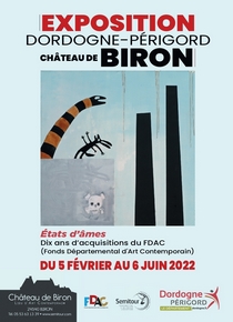 Affiche Exposition États d'âmes au château de Biron 2022