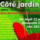 Affiche Festival Côté jardin 2022 à Bonneville-et-Saint-Avit-de-Fumadières du 23/06/2022 au 26/06/2022