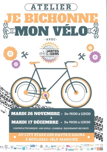 Affiche Atelier je bichonne mon vélo nov 2024