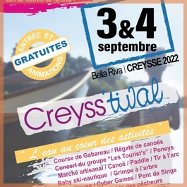 festival creysstival affiche 2022 en septembre 2022 Dordogne