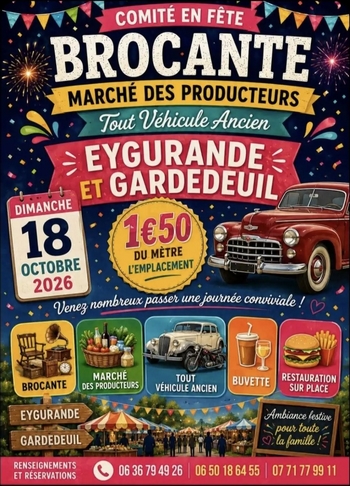 Brocante-marché de producteurs à Eygurande-et-Gardedeuil