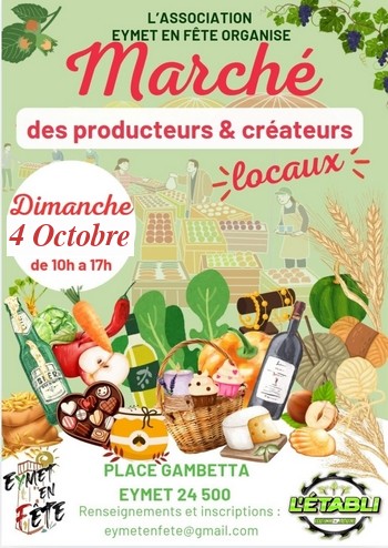 Marché des producteurs et créateurs locaux à Eymet