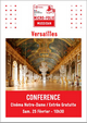 Affiche Conférence Versailles au musée numérique de Mussidan 2023 à Mussidan le 25/02/2023
