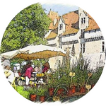 Jardin en fete au chateau de Neuvic