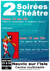 Affiche 2 SOIRÉES, 2 THÉÂTRES 2023