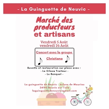Affiche Marché des producteurs à la guinguette 2022