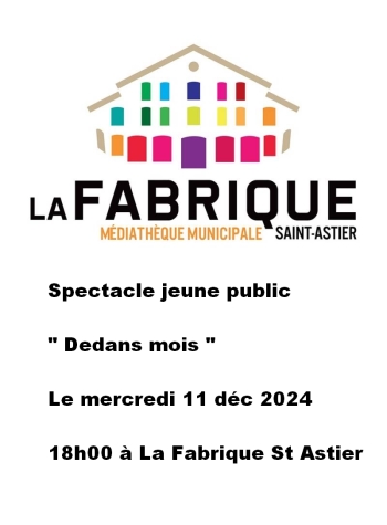 Affiche Spectacle jeune public Dedans Moi 2024
