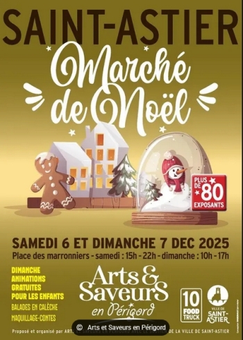 Affiche Marché de Noêl de Saint Astier 2025