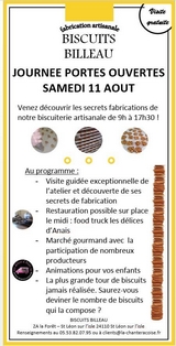 SAINT LEON SUR L'ISLE : portes ouvertes biscuits billeau 2018