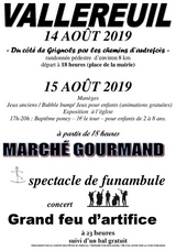 Fête de village à Vallereuil 14 et 15 aout 2019